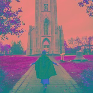 理想三旬秋冬新品 子斗篷加厚毛呢外套中长 欧洲旅拍墨绿色英伦风格