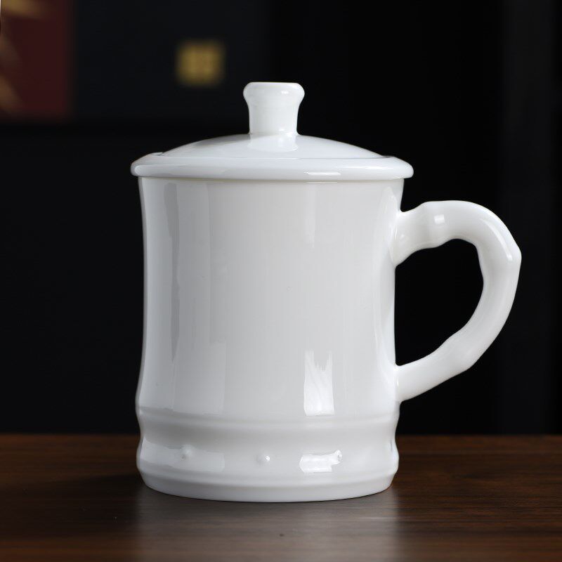 德化白瓷高端羊脂玉瓷 办公杯 会议茶具茶杯主人杯个人杯礼品商用
