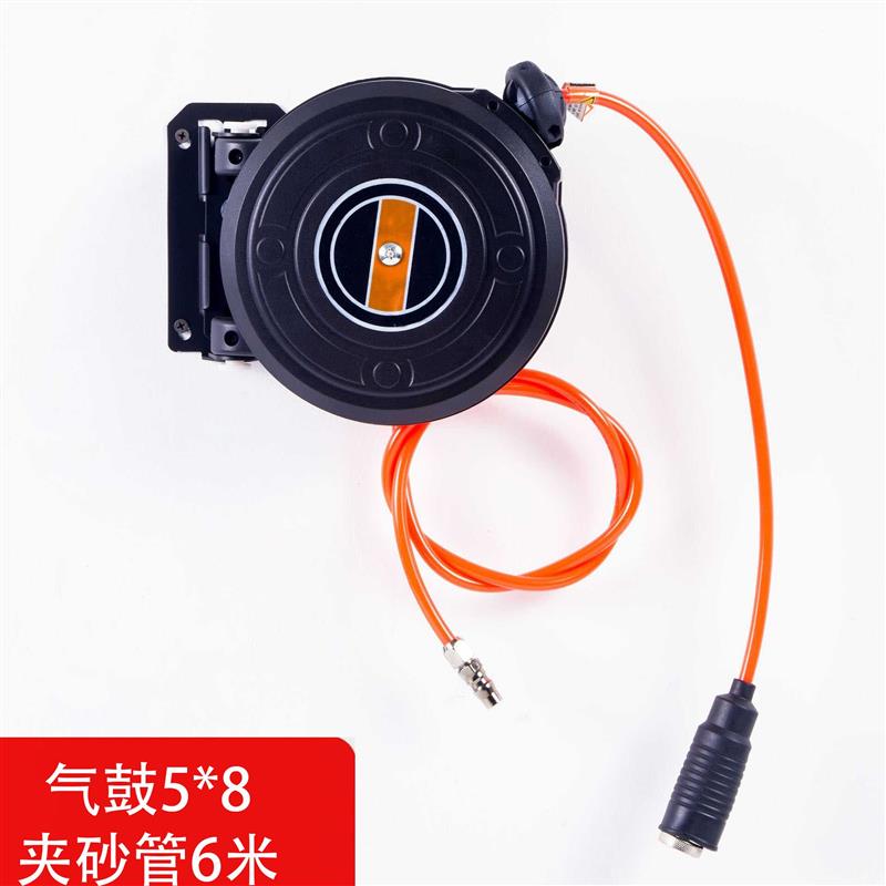 自动伸缩卷管器气鼓水鼓电鼓气管收卷器汽修汽车美容洗车收缩工具
