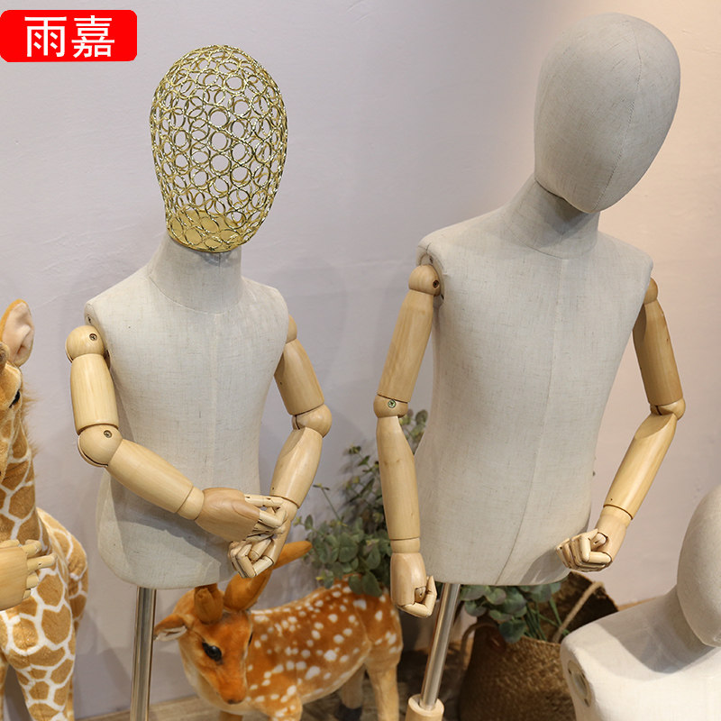 高档儿童模特道具半身小孩小童服装展示架童装店橱窗带头模特架子