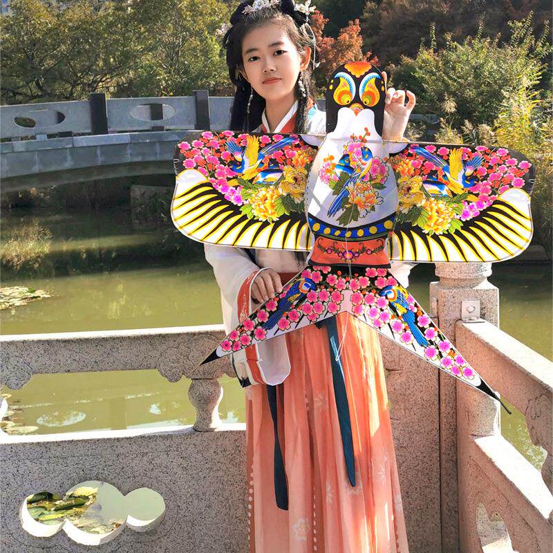 潍坊传统沙燕风筝儿童手工diy礼盒汉服拍照用燕子复古国潮童年的