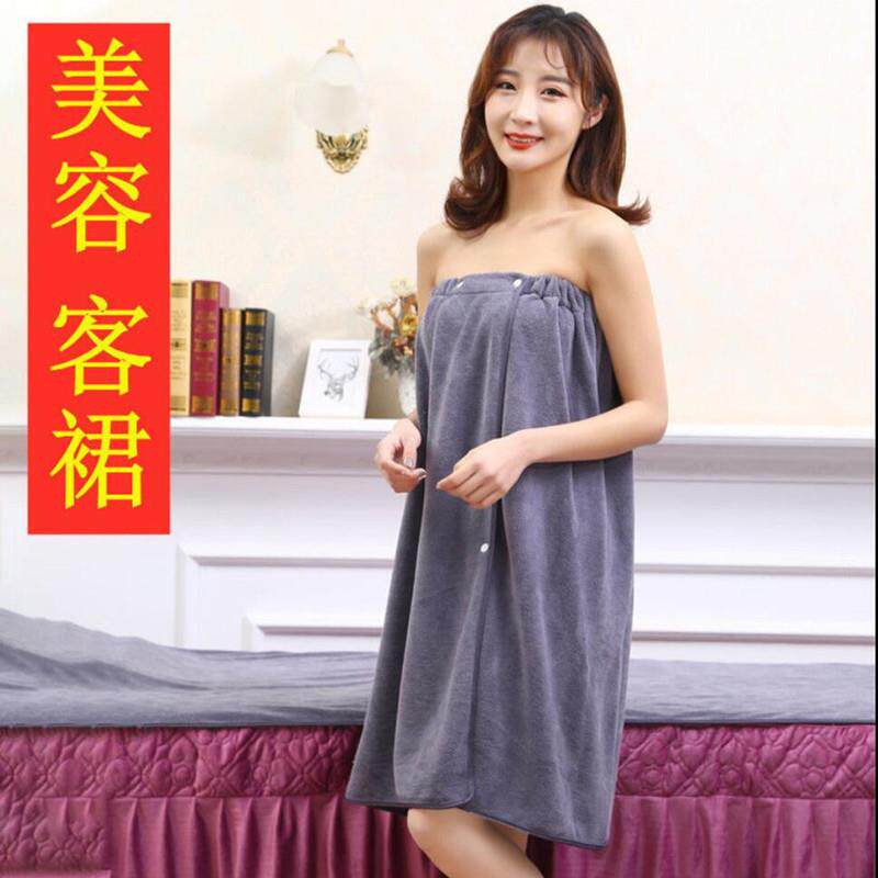 客裙顾客衣服可穿浴巾女加大成人吸水抹胸浴裙裹胸浴袍沐浴可外穿