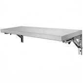 可折叠不锈钢挂墙置物架厨房简易餐桌打孔折叠架子壁挂一字隔板架