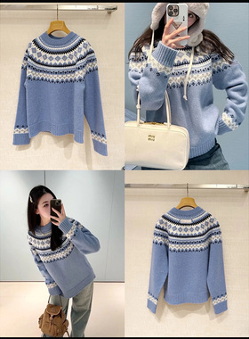 CHENXI/mium家赵今麦同款冬日一抹亮色温暖又时髦毛针织衫