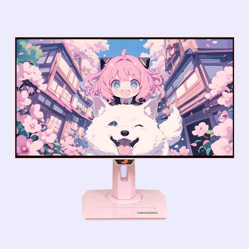 ROG华硕粉色显示器27寸2k240hz败家之眼电竞高刷显示屏OLED屏少女图片