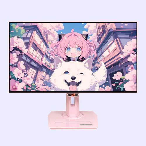ROG华硕粉色显示器27寸2k240hz败家之眼电竞高刷显示屏OLED屏少女