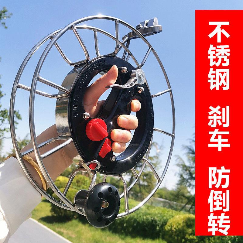 新款出口船钓轮手把轮海钓手摇轮缠线轮手把线盘轮风筝线轴承轮盘