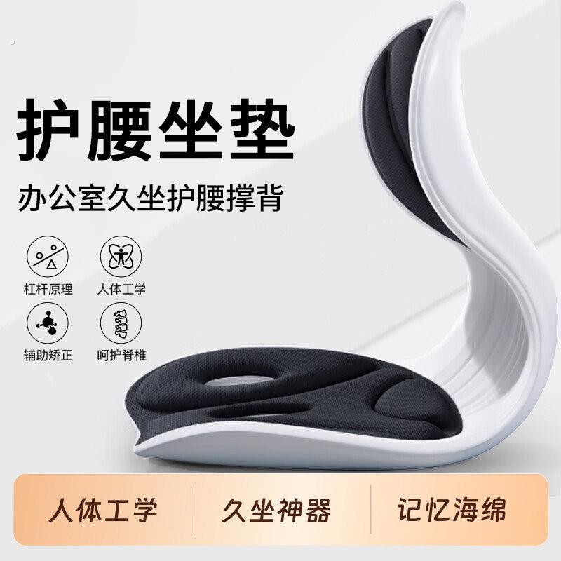 人体工学靠背护腰坐垫腰椎座垫椅子办公室久坐腰部按摩器座椅坐姿