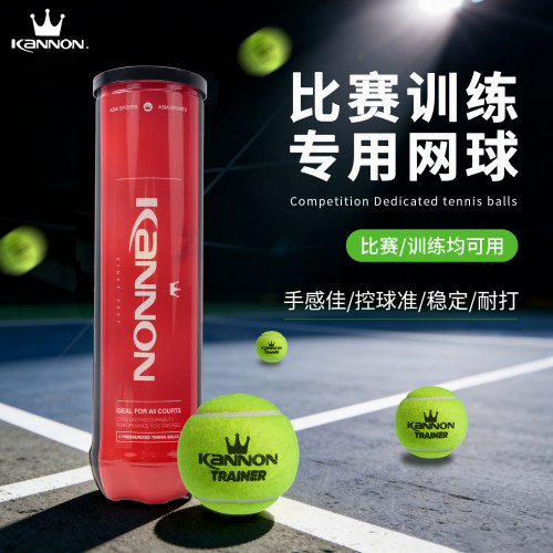康龙黑罐比赛训练网球4只装耐打