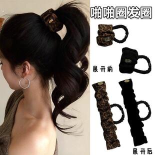 懒人扎高马尾不塌神器啪啪圈发圈头绳显发量丸子头不伤发发绳头饰