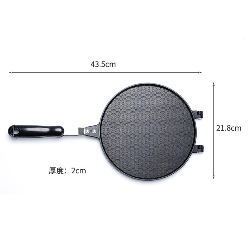 家用双面韩式甜筒平底蛋卷薄饼煎锅 烘焙华夫模具脆皮蛋卷机烤盘