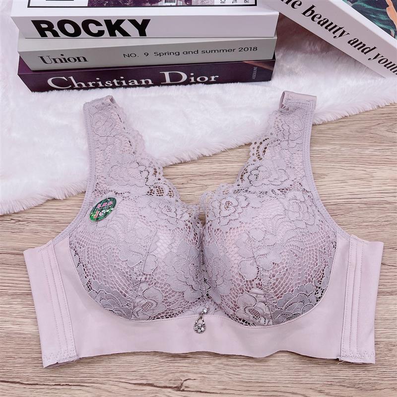 内衣女聚拢大胸显小收副乳防下垂全罩杯胸罩轻薄显瘦蕾丝缩胸文胸