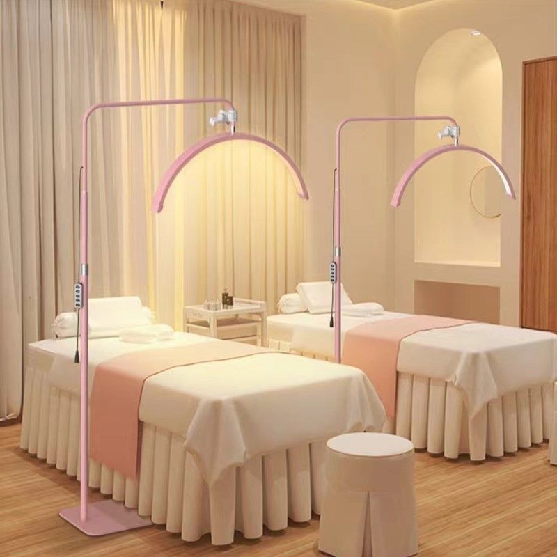 24寸美容灯悬挂式客厅便携LED半月美睫美甲纹眉纹绣落地卧室U型灯