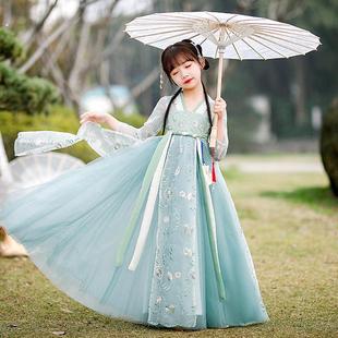 2025女童中国风汉服超仙儿童古装公主连衣裙古风女孩唐装襦裙