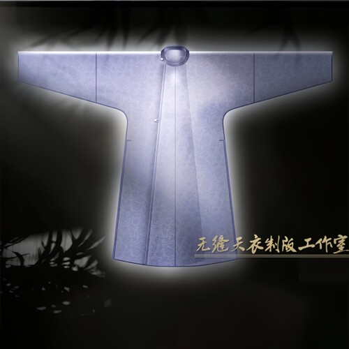 圆领袍纸样裁剪样板纸样无缝天衣
