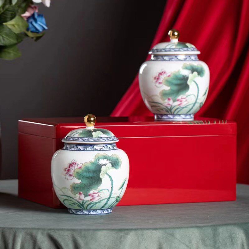高档大号陶瓷密封罐茶叶包装盒人参枸杞通用烤漆盒空礼盒企业定制,包装,茶叶包装,淘宝优惠券,粉丝福利购,淘宝优惠卷