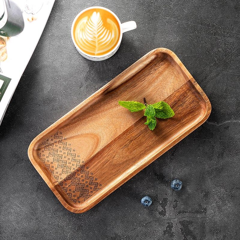 牛排餐盘木质家用木盘方形盘子西餐盘披萨托盘大号野餐露营盘便携,餐饮具,盘,淘宝优惠券,粉丝福利购,淘宝优惠卷