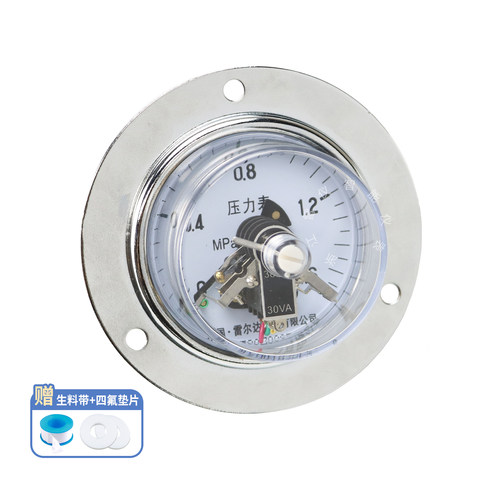 雷尔达YXC-60ZT 轴向带前边电接点压力表 磁助式  面板安装嵌装式
