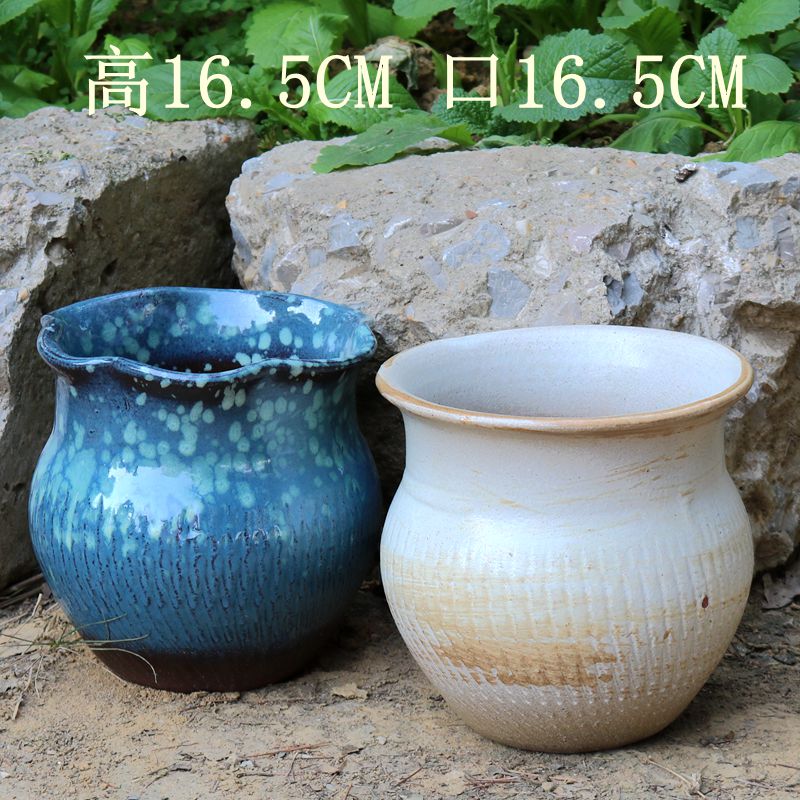 法师特价多肉花盆素烧粗陶瓷组合套装简约创意绿萝室内大口径透气