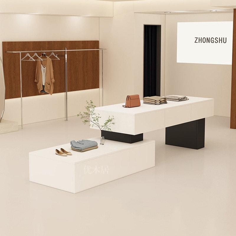 服装店中岛桌流水台不带抽屉展台陈列柜商用女装店展示柜展示台