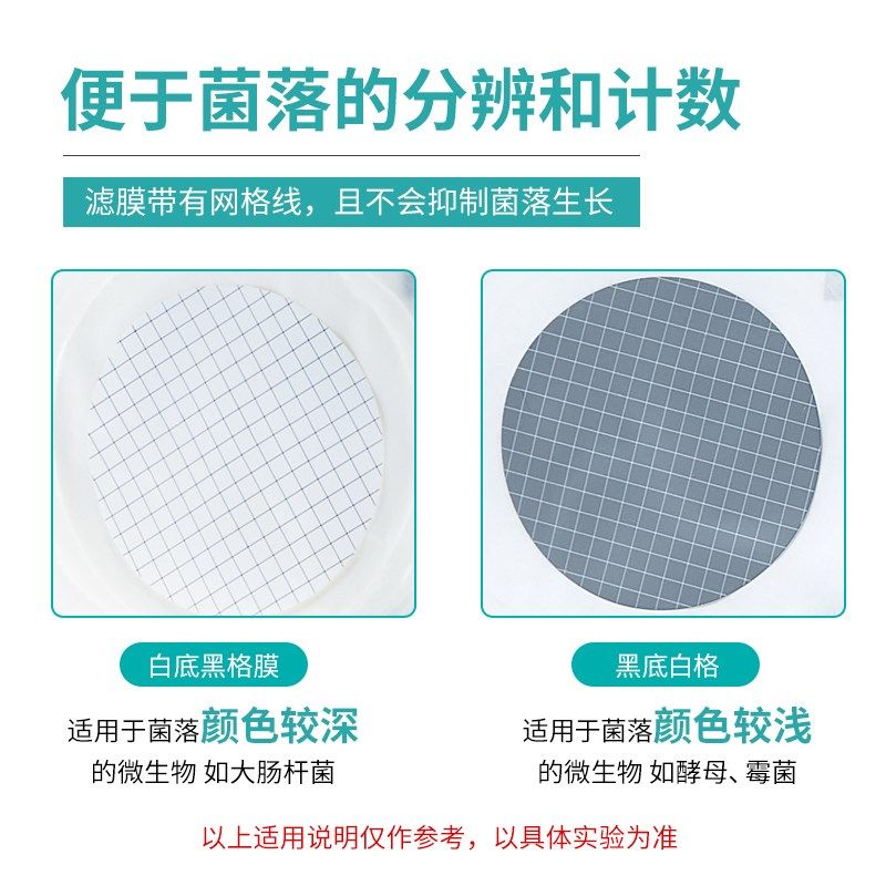 比克曼生物无菌格栅滤膜微孔滤膜水系MCE大肠杆菌检测微生物滤膜