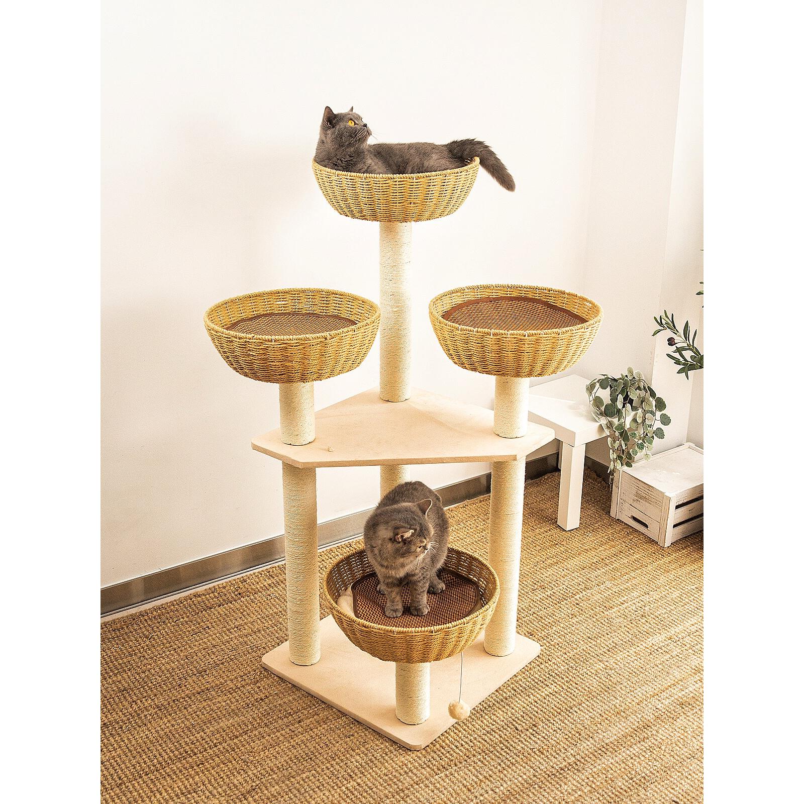 多猫家庭猫窝猫树一体化猫爬架爬藤木偶大猫胖猫多层剑麻编织