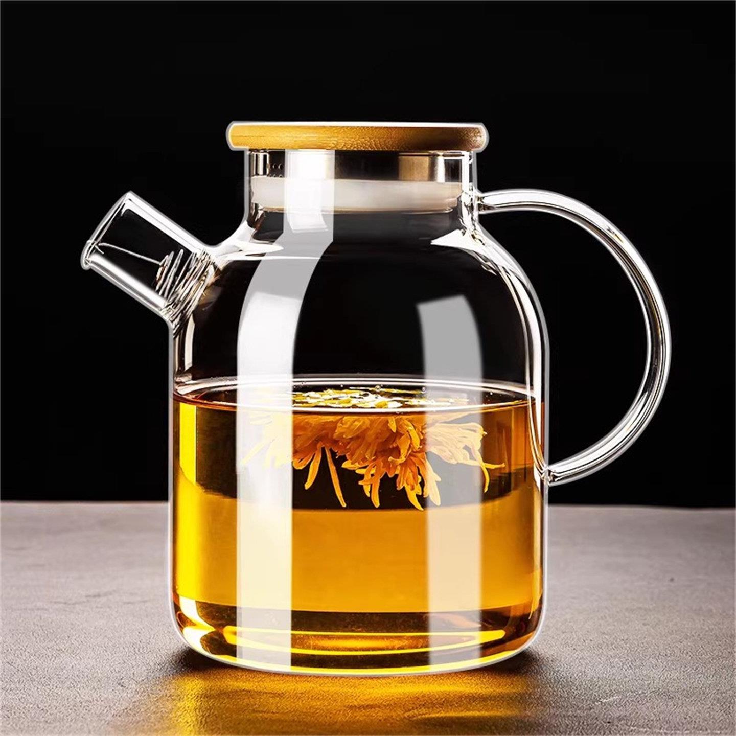 凉水壶耐高温玻璃烧水壶煮茶壶泡茶高硼硅养身壶家用大容量冷水壶