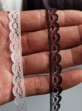 T123 台产薄款超仙透纱蕾丝花边辅料波浪点点娃衣系带蕾丝边辅料