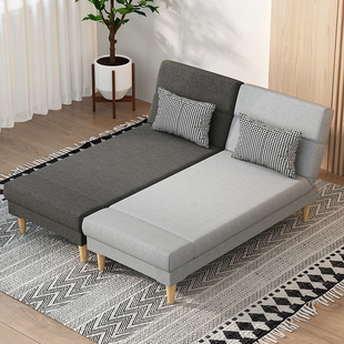 阳台布艺床沙发折叠床两用贵妃躺椅沙发榻单人床拼接床加宽床客厅