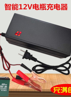 12V20AH充电器12伏电动车单个铅酸电瓶充电器蓄电池智能修复通用