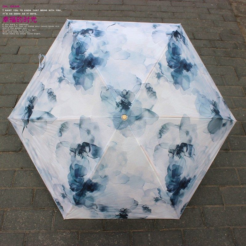 太阳伞女防晒防紫外线晴雨两用小巧便携超轻折叠公主遮阳伞水彩花,居家日用,伞,淘宝优惠券,粉丝福利购,淘宝优惠卷