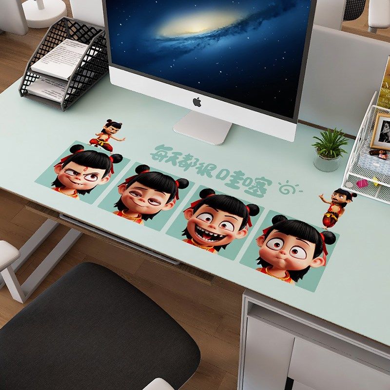 哪吒书桌垫学生卡通哪咤2之魔童闹海 周边写字台皮革电脑桌布垫子,居家布艺,桌布,淘宝优惠券,粉丝福利购,淘宝优惠卷