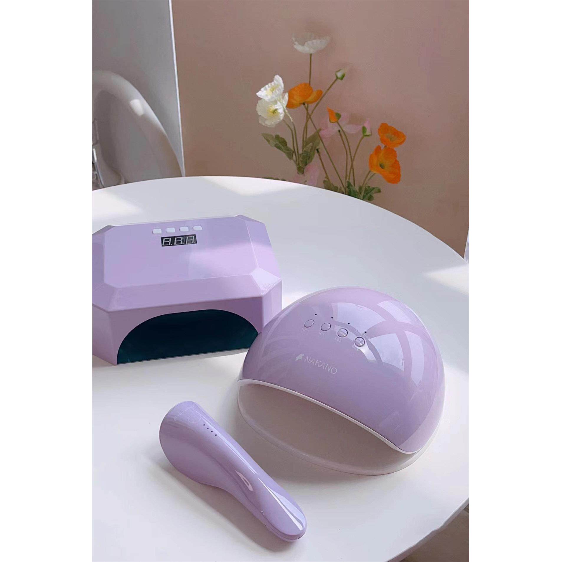 NAKANO新紫色美甲灯感应光疗灯充电款插电款36w UV/LED灯一年质保