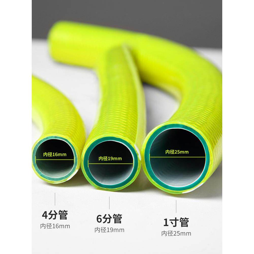 水管软管家用Pvc 1英寸4分钟6分钟灌溉塑料蛇皮管纱包管防爆防冻
