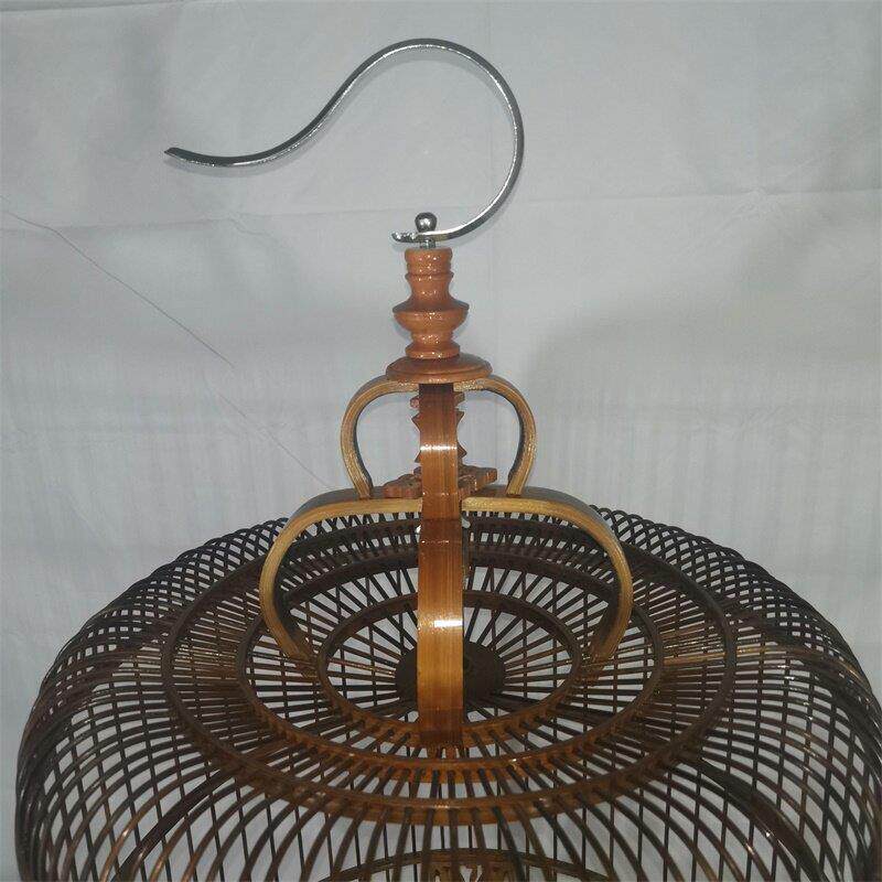 百灵鸟笼竹制百灵专用鸟笼紫竹成品交付全套手工加密顶