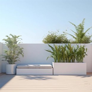 户外不锈钢定制花箱阳台种植箱广场商业街长方形花坛铁艺成品花槽