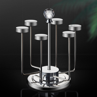 不锈钢杯架家用玻璃杯茶杯啤酒洋酒杯架子高端沥水置物架轻奢倒挂