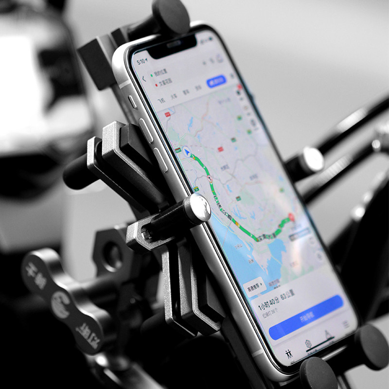 灯昕摩托车手机导航仪支架摩旅装备无线快充电器电动车宝马磁悬浮