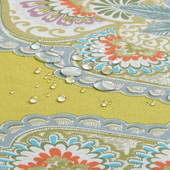 欧式 特惠华贵涤纶加厚防水防霉浴室干湿分离隔断帘门帘浴帘送挂钩