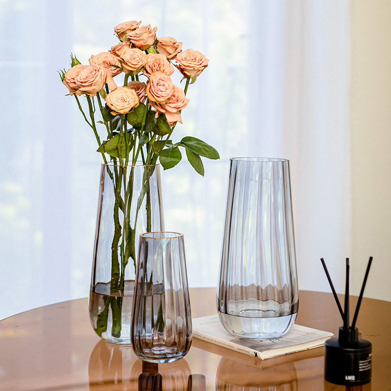 花瓶摆件客厅插花轻奢高级感透明玻璃水培水养鲜花玫瑰专用网红小,家居饰品,花瓶,淘宝优惠券,粉丝福利购,淘宝优惠卷