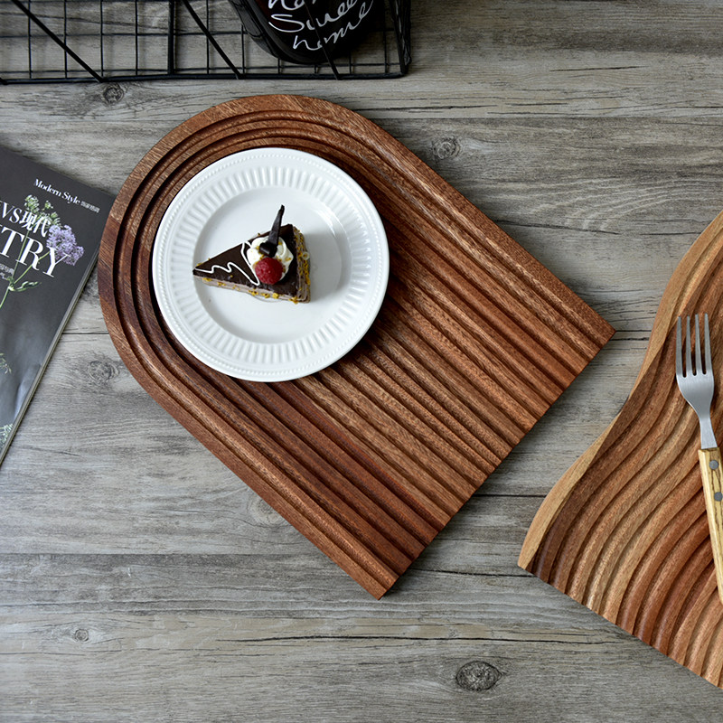 乌檀木多用途托盘香薰木摆件拍照道具餐盘下午茶盘甜品台面包板,餐饮具,餐用托盘,淘宝优惠券,粉丝福利购,淘宝优惠卷