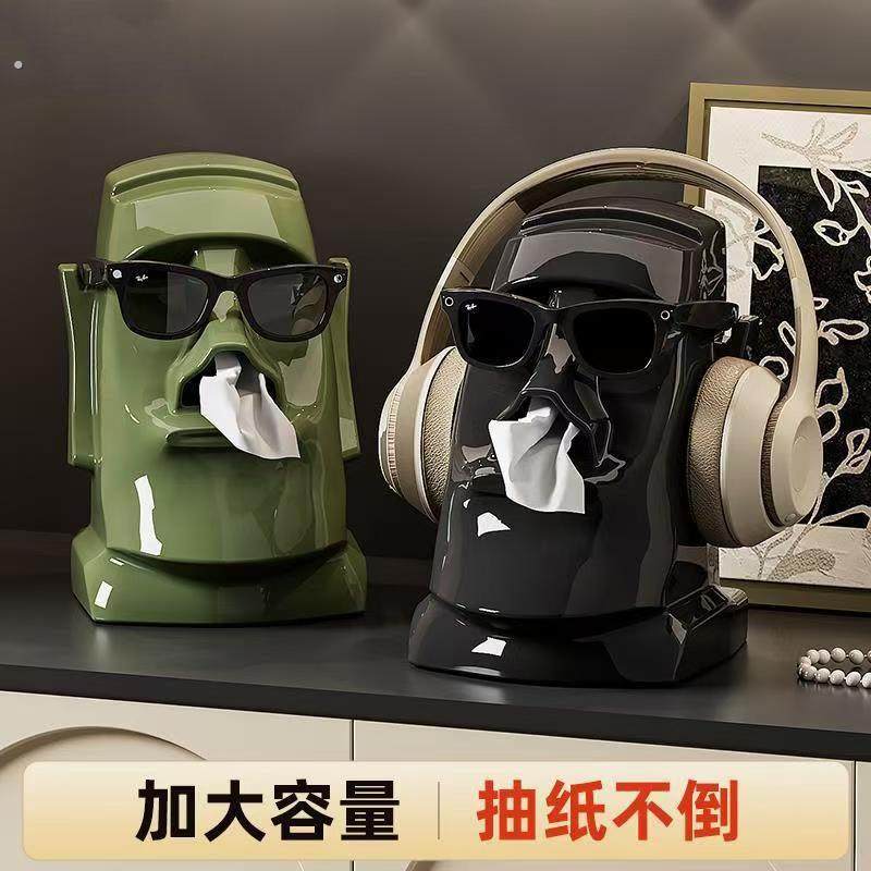 石像纸巾盒客厅轻奢高档创意家用茶几桌面餐巾纸收纳高级感抽纸盒,家居饰品,装饰纸巾盒,淘宝优惠券,粉丝福利购,淘宝优惠卷