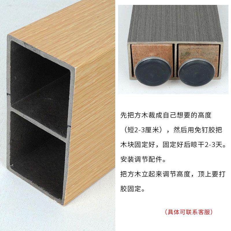 生态木方通隔断100*50方木立柱隔断玄关屏风吊顶假梁装饰木纹