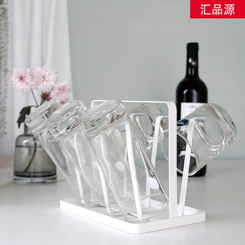 简约创意水杯放置架 铁艺酒杯架家用杯子置物架倒挂沥水杯收纳架