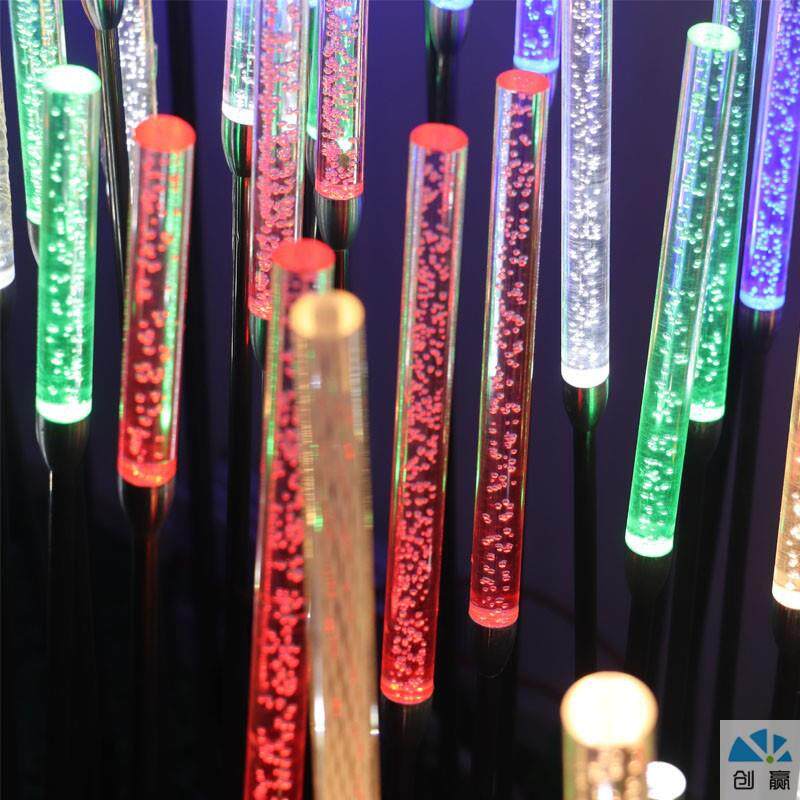 LED气泡芦苇灯气泡棒水晶棒草坪灯亚克力棒景观地插灯2*12cm
