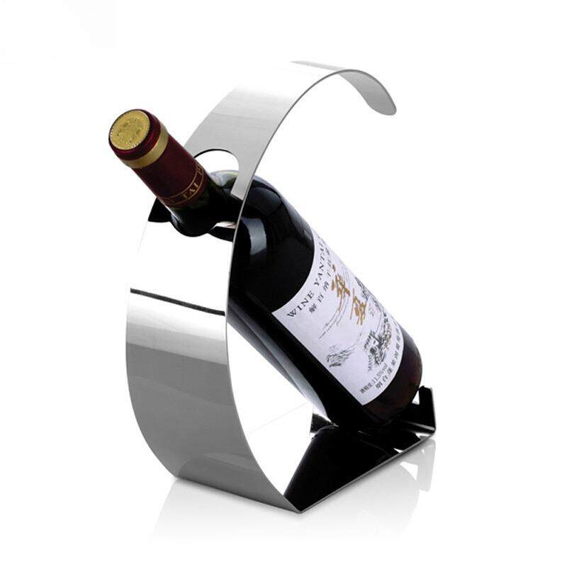 不锈钢一品红酒架葡萄酒架子洋酒简约架红酒托酒瓶架家居摆件