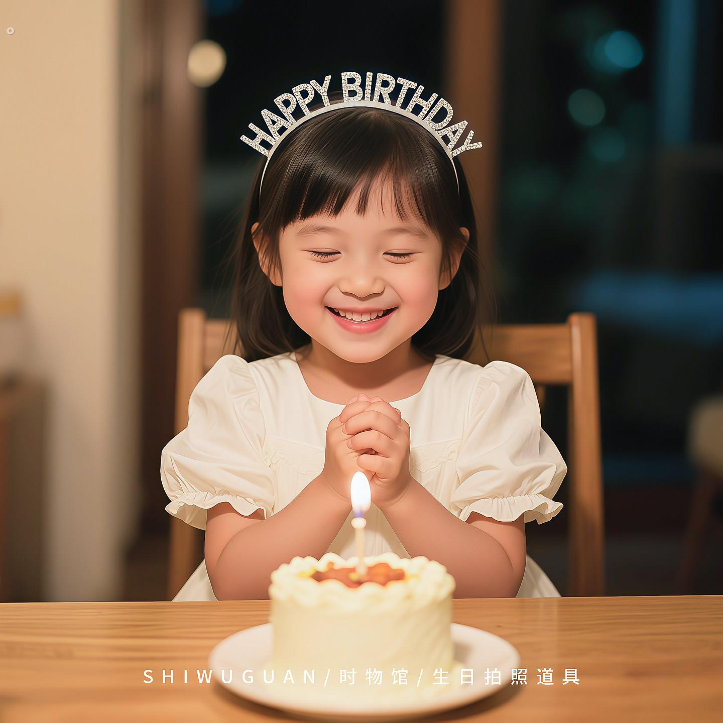 网红生日快乐发箍头饰宝宝生日派对皇冠头发箍装饰拍照道具小孩童