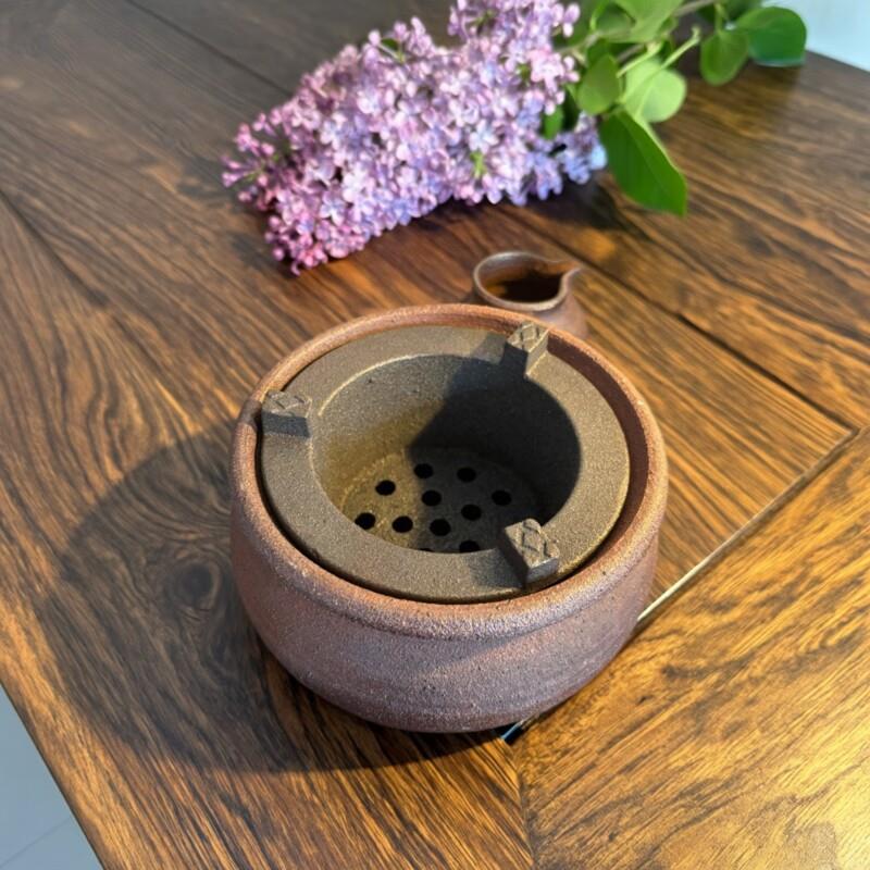 围炉煮茶器具全套烧烤炉家用烤火炉套装木炭炉子围聚泥炉铸铁炉心