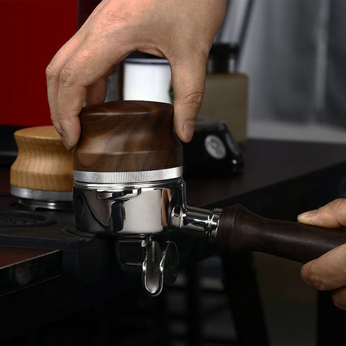 胡桃木不锈钢可调压粉器