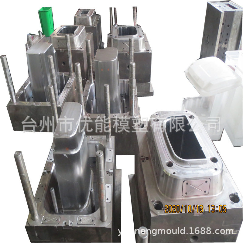 注塑1100升垃圾桶模具PP垃圾桶模具台州塑胶模具厂家
